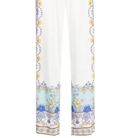 Hale Bob Omia twill printed high waisted pants - Picture 1 of 11